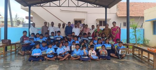 GHPS HAROHALLY government school Notebooks distribution for 42 children (2)